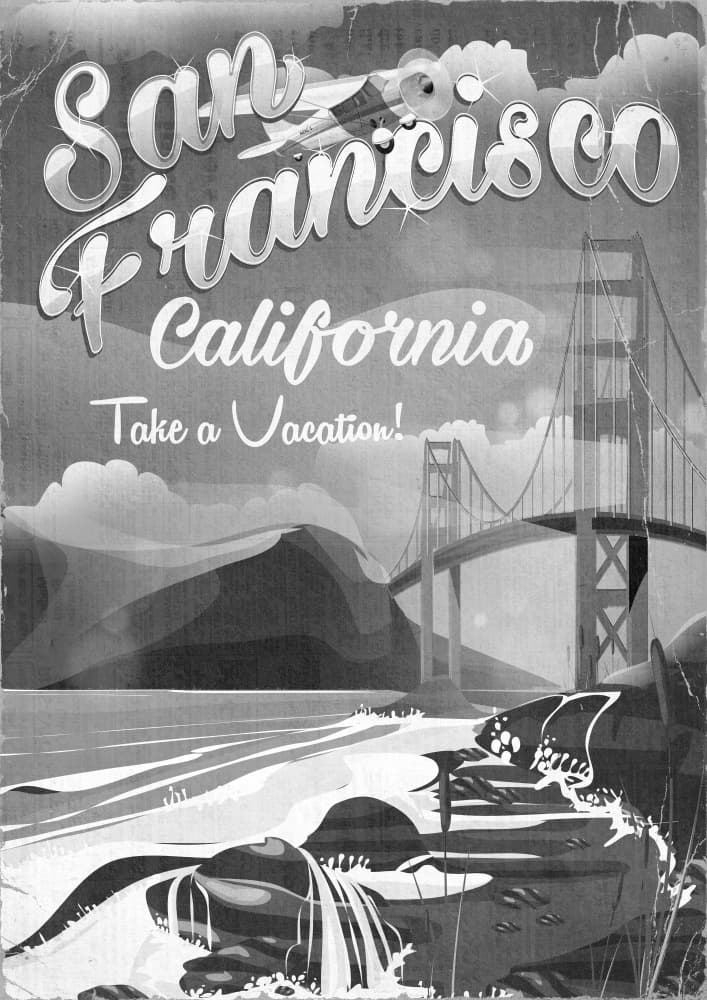 San Francisco Travel Illustration by Nicholas — canvas wall art