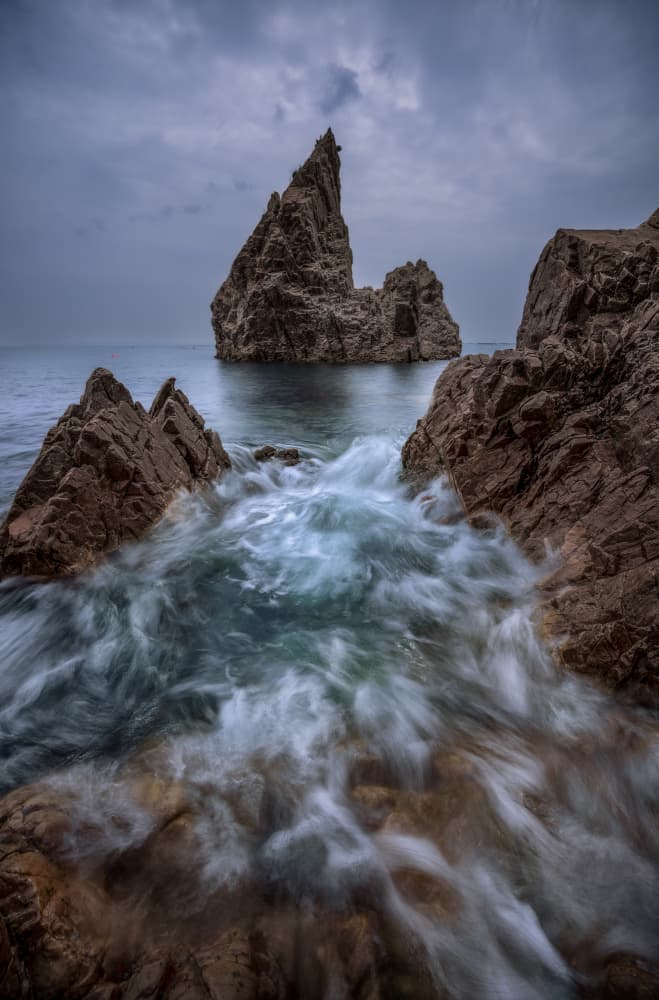Moody Sea Stacks by YANGYING — canvas wall art