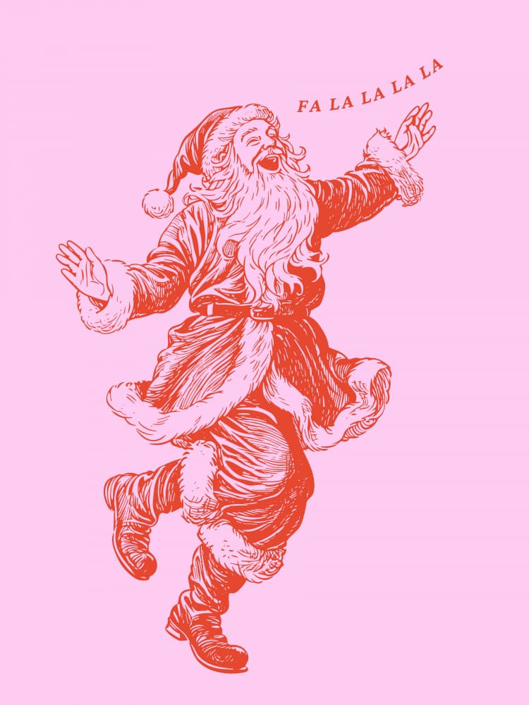 Fa La La Santa by Ohkimiko — canvas wall art