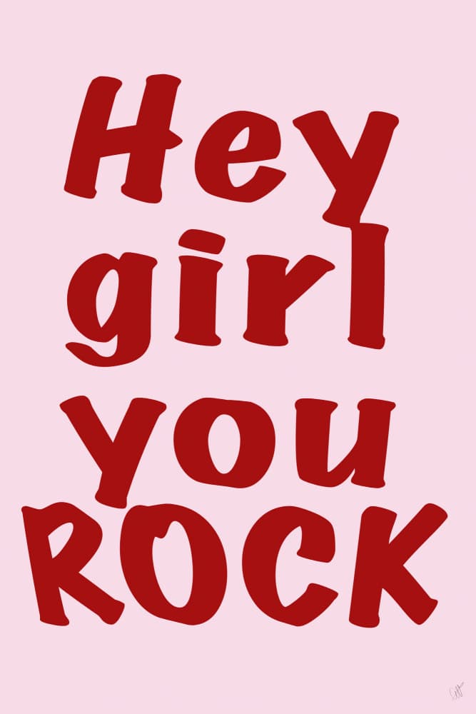 Hey Girl You Rock by Anne-Marie Volfova — canvas wall art
