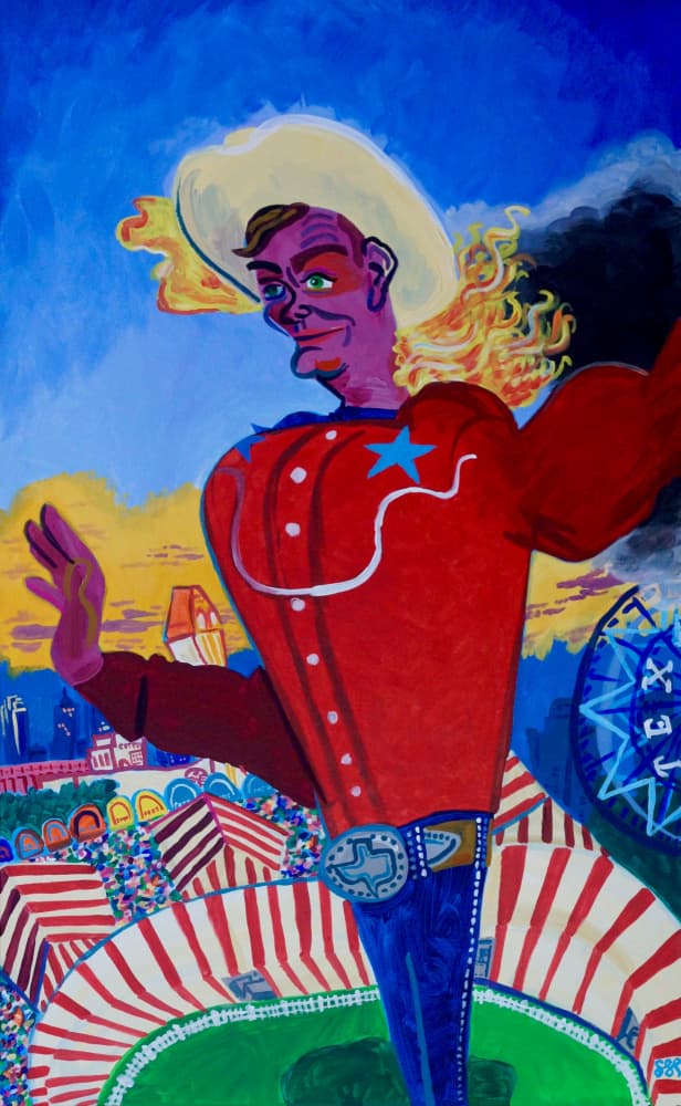 Texas Fair Cowboy by Steve Spencer — canvas wall art