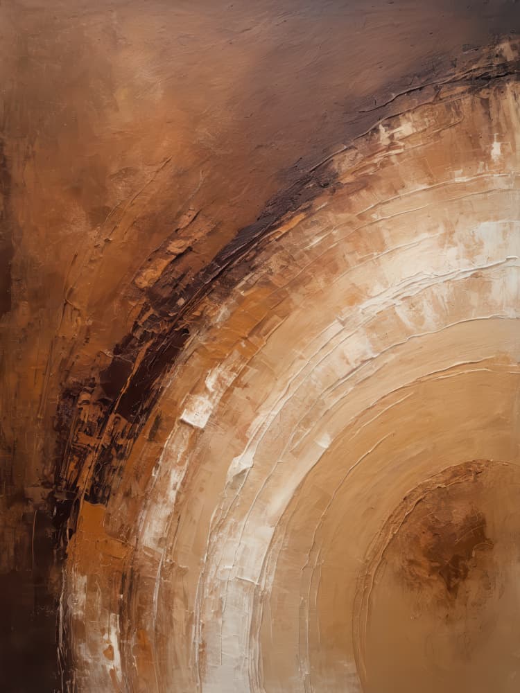 Earthy Arcs Abstract by Alpenglow Workshop — canvas wall art