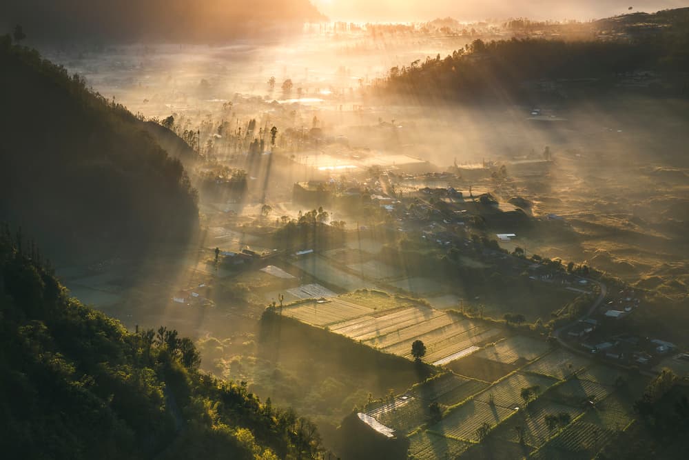 Misty Valley Sunrise by Cuma Cevik — canvas wall art