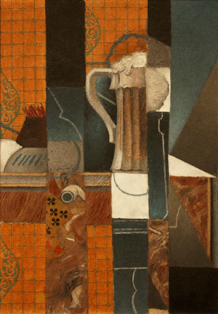 Playing Cards and Glass of Beer (1913)