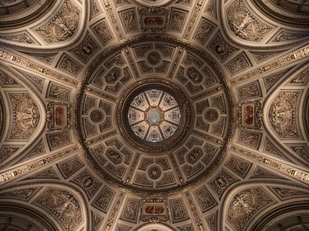 Grand Ornate Dome Ceiling by IKUMI FUKAZAWA — canvas wall art