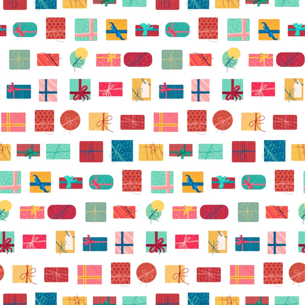Festive Gift Boxes by Marika Barsrsind — canvas wall art