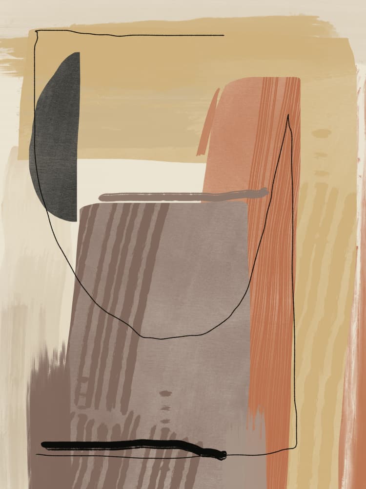 Earthy Abstract Forms by Little Dean — canvas wall art