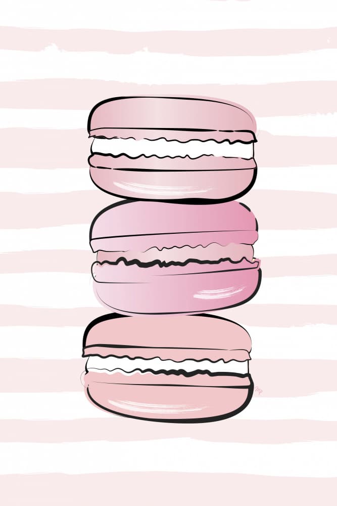 Sweet Stacked Macarons by Martina — canvas wall art
