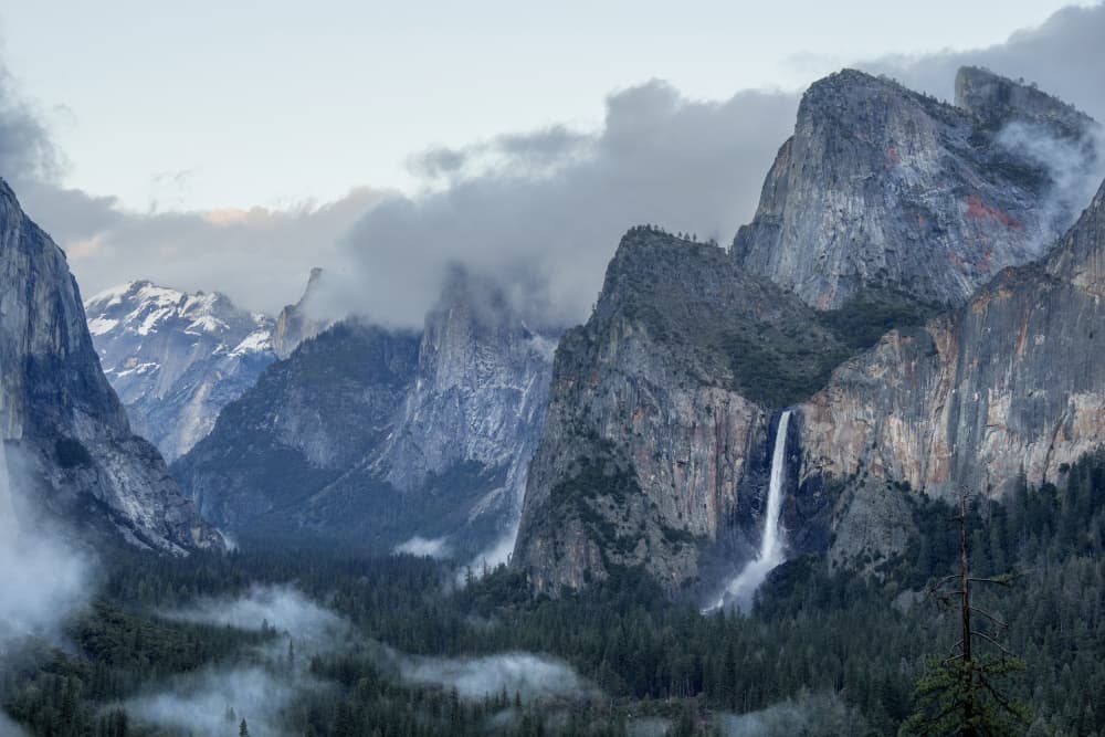 Majestic Yosemite Valley by HuongHoang — canvas wall art