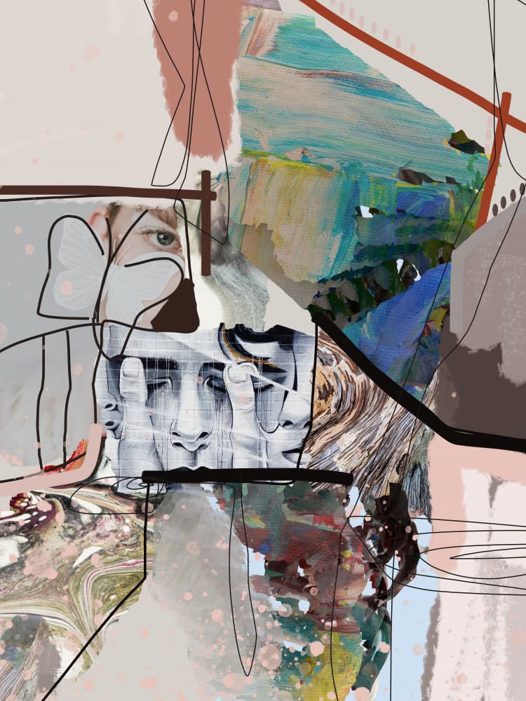 Abstract Human Gaze by Pelin Atilla — canvas wall art