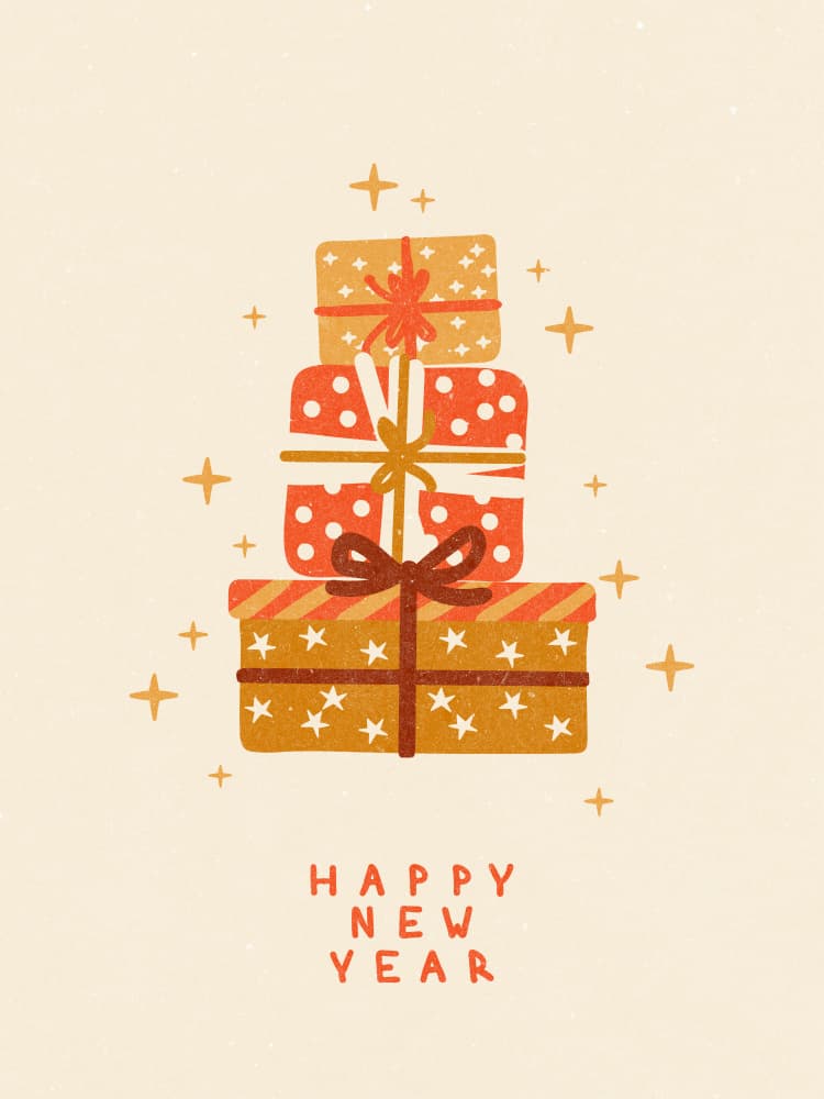 Mountain of gifts by NKTN — canvas wall art