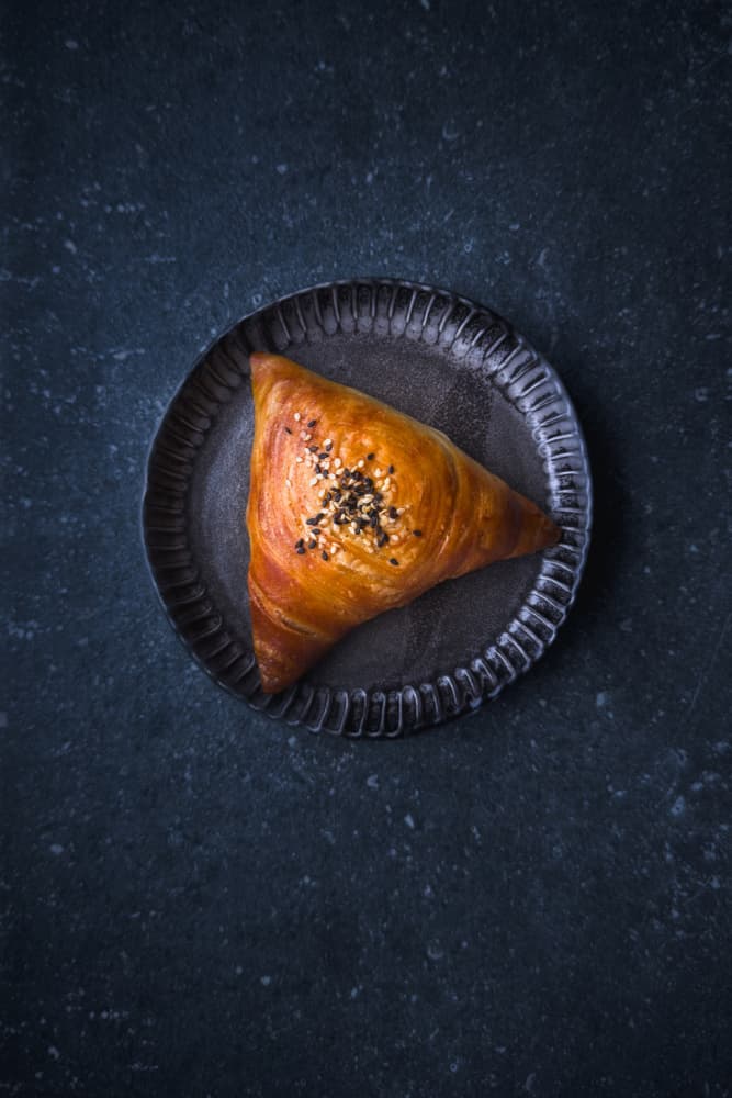 Golden Triangle Pastry by Karina Aleksandrova — canvas wall art