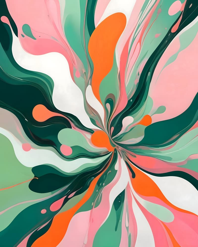 Colorful Fluid Movement by Uma Gokhale — canvas wall art