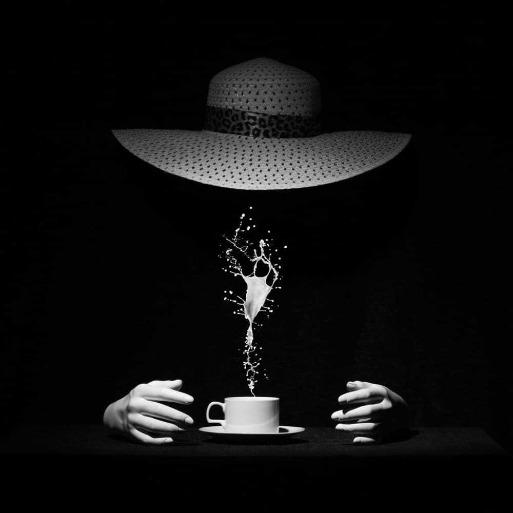 Mysterious Coffee Splash by Refat — canvas wall art