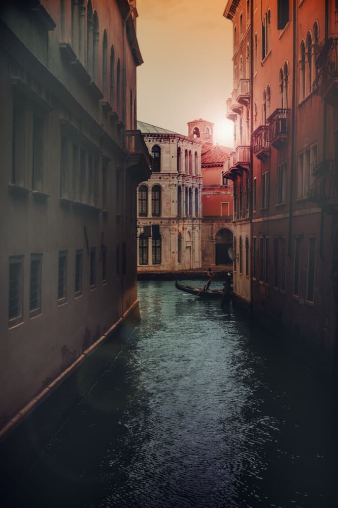 Romantic Venice Canal by Alla Simacheva — canvas wall art