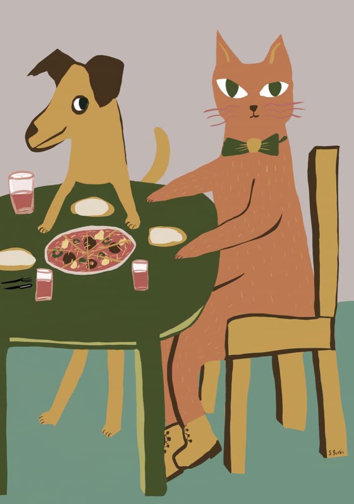 Pet Pizza Night by Sharyn Bursic — canvas wall art