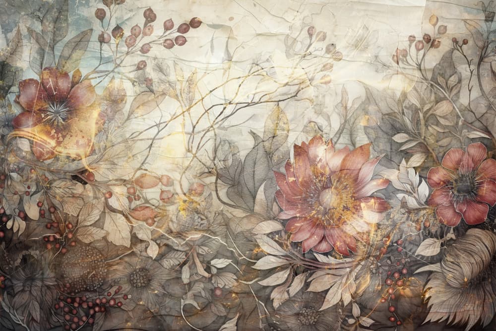 Moody Botanical Blooms by Rafal Kulik — canvas wall art