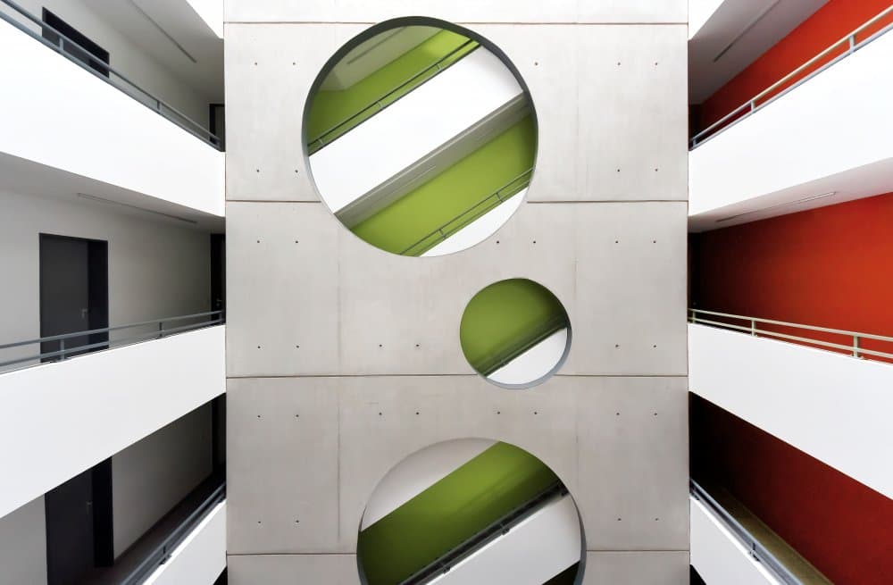 Modern Geometric Architecture by Renate Reichert — canvas wall art