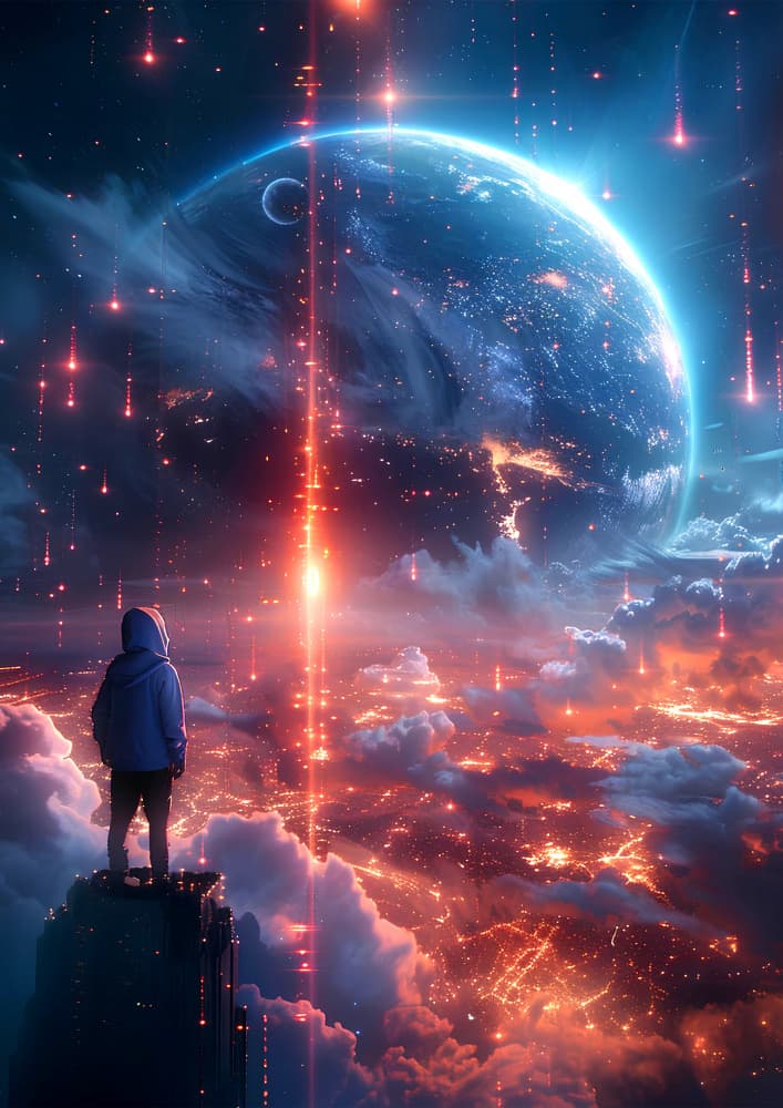 Future City Planetscape by Ritvik takkar — canvas wall art