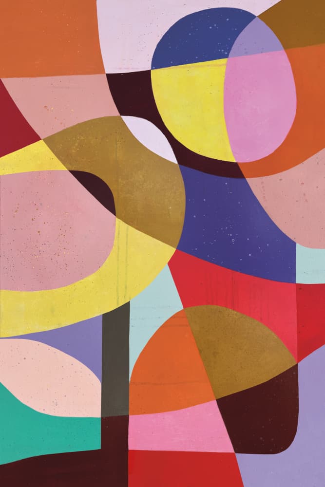 Vibrant Geometric Shapes by Ellen Greup — canvas wall art