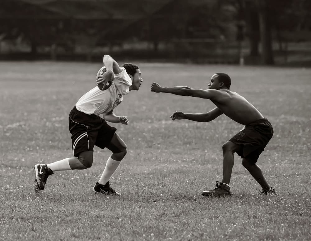 Youth Football Action by Michael Castellano — canvas wall art