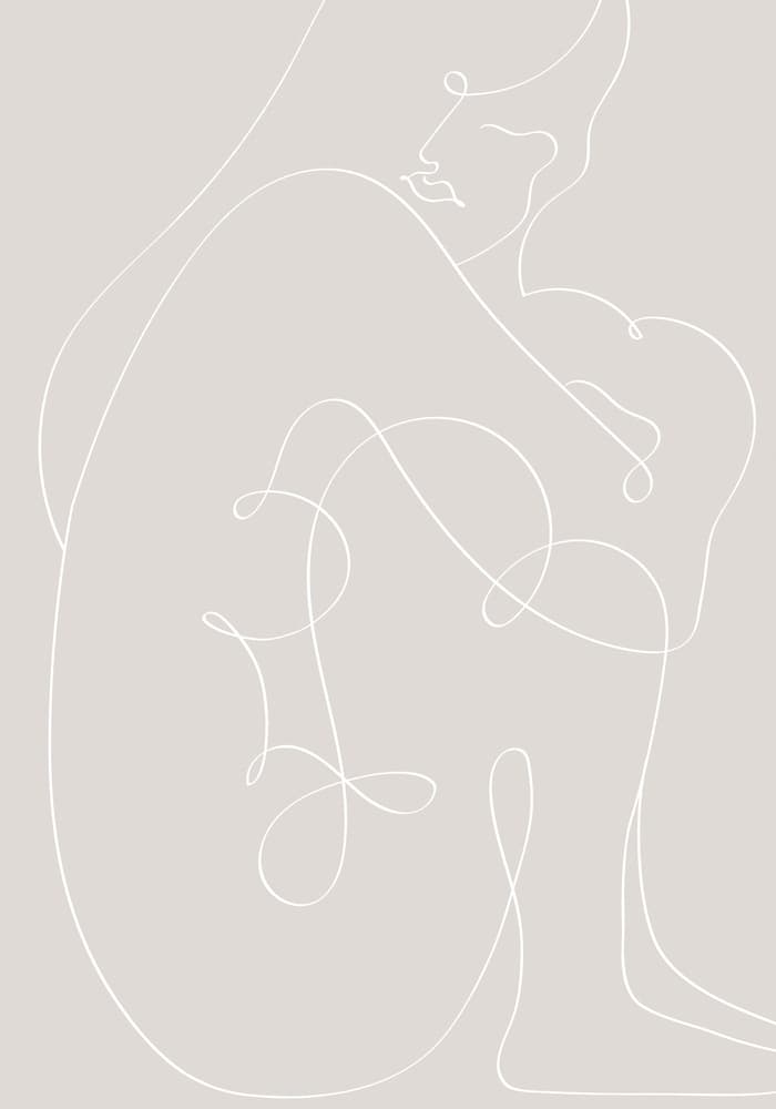 Calm Line Art Figure by Pictufy Studio II — canvas wall art