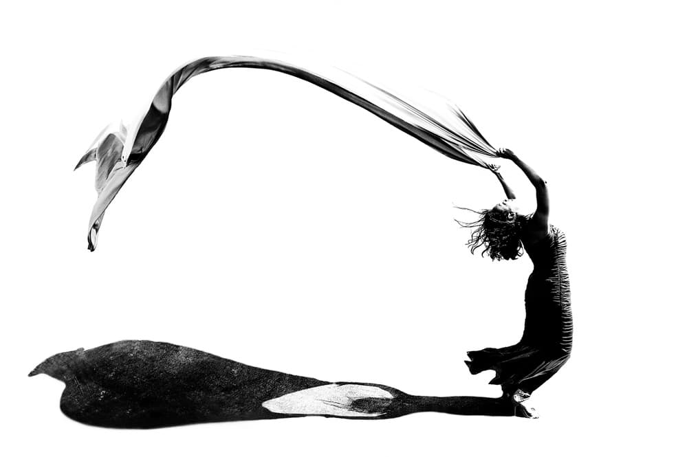 Graceful Fabric Dance by Tina Kim — canvas wall art