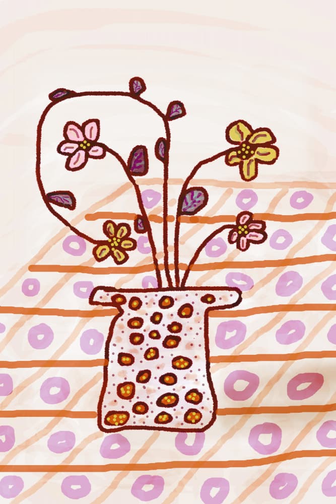 Charming Floral Still Life by Christina Sillen — canvas wall art