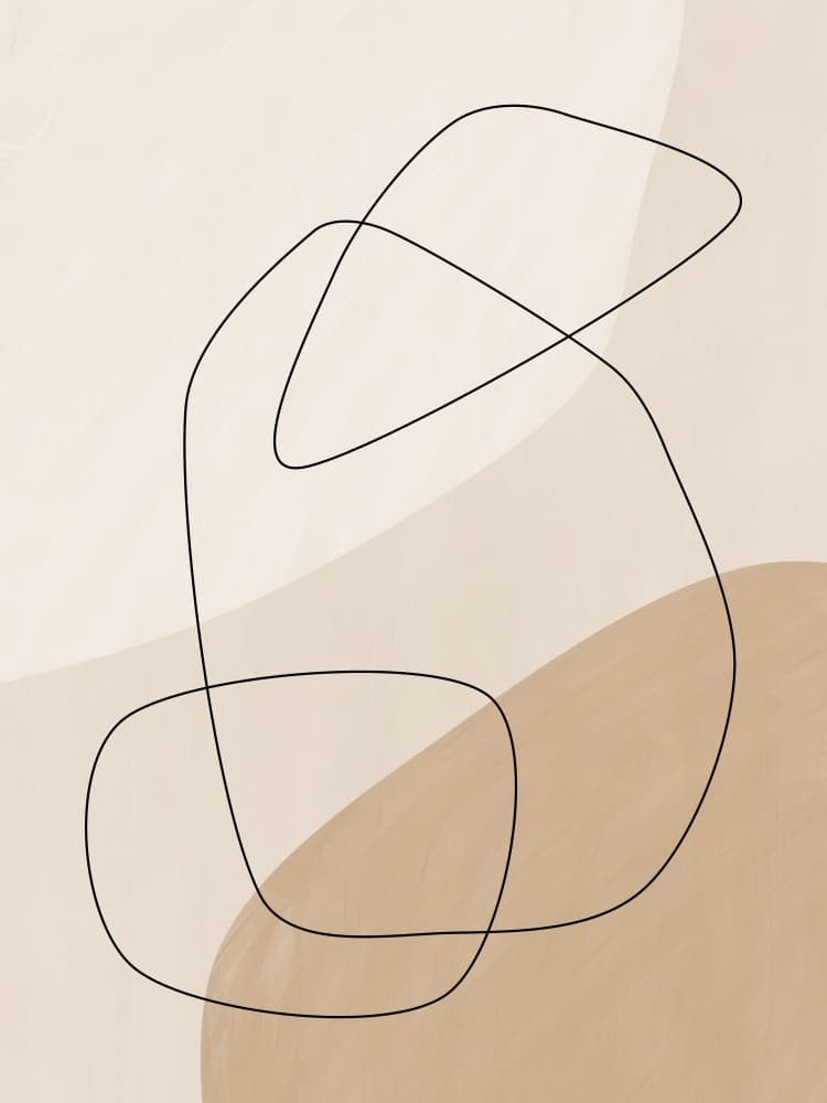 Abstract Organic Line by Elena Ristova — canvas wall art