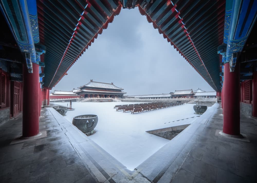 Winter at Forbidden City by Yuan Cui — canvas wall art