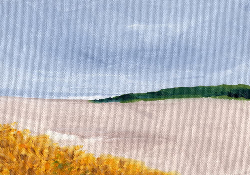 Golden Dunes Shore by Nikita Jariwala — canvas wall art