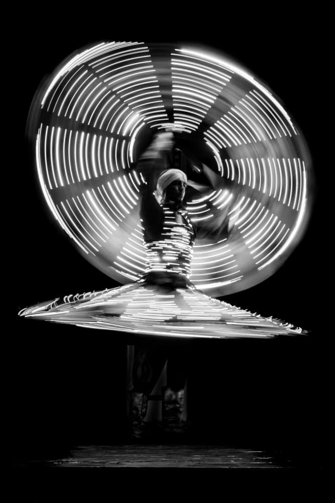 Whirling Light Dance by Abdelkader  Allam — canvas wall art