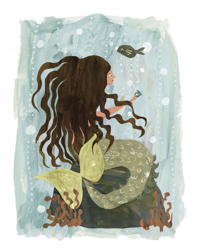 Dreamy Ocean Mermaid by Claire Hanley — canvas wall art