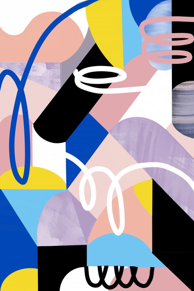 Vibrant Abstract Forms by Jilli Darling — canvas wall art