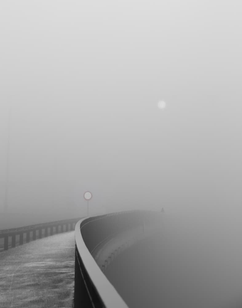 Curved Road In Fog by Anna Niemiec — canvas wall art