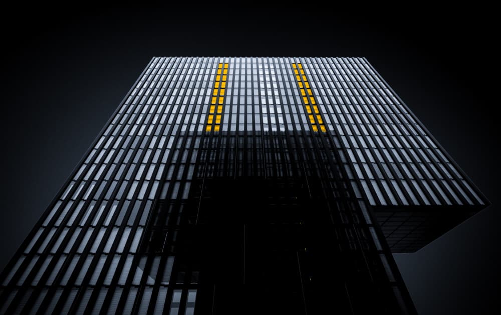 Urban Night Geometry by Roland M Schwerdtfeger — canvas wall art