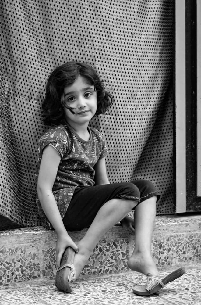 Young Girl's Gaze by Bashar Alsofey — canvas wall art