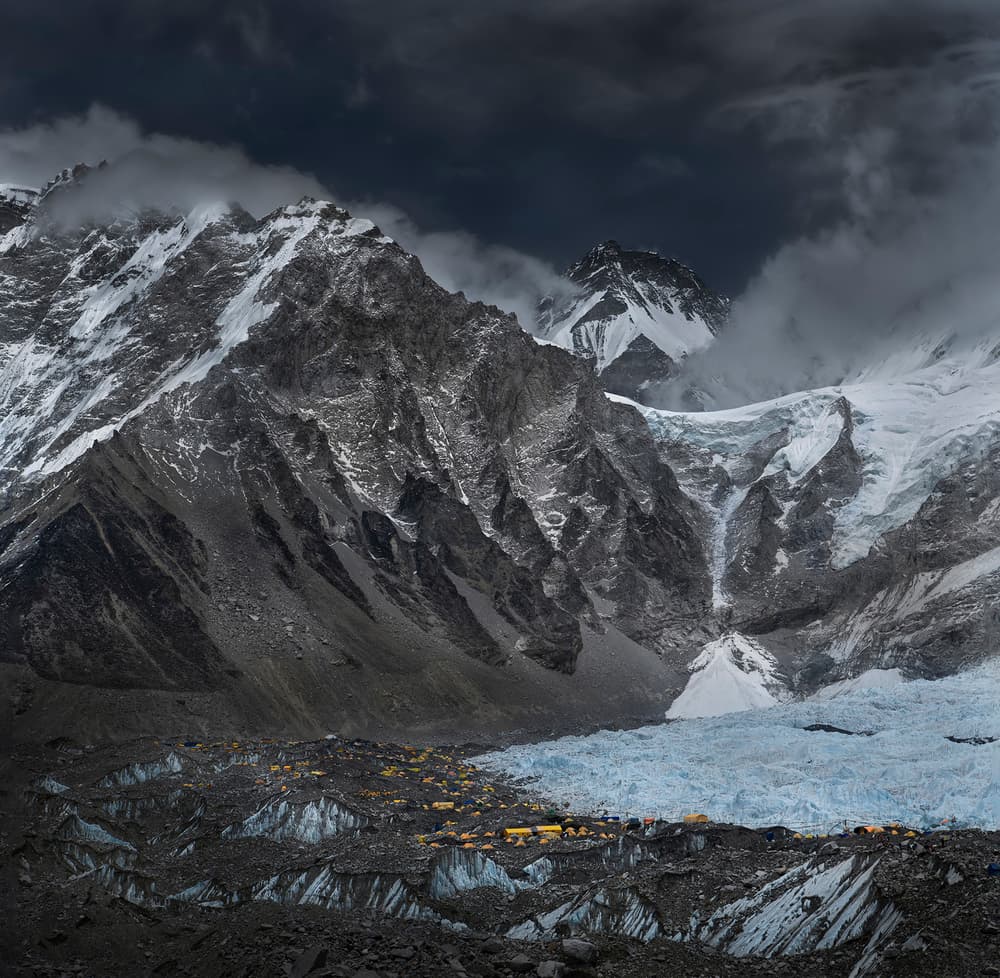 Dramatic Mountain Camp by Yan Zhang — canvas wall art