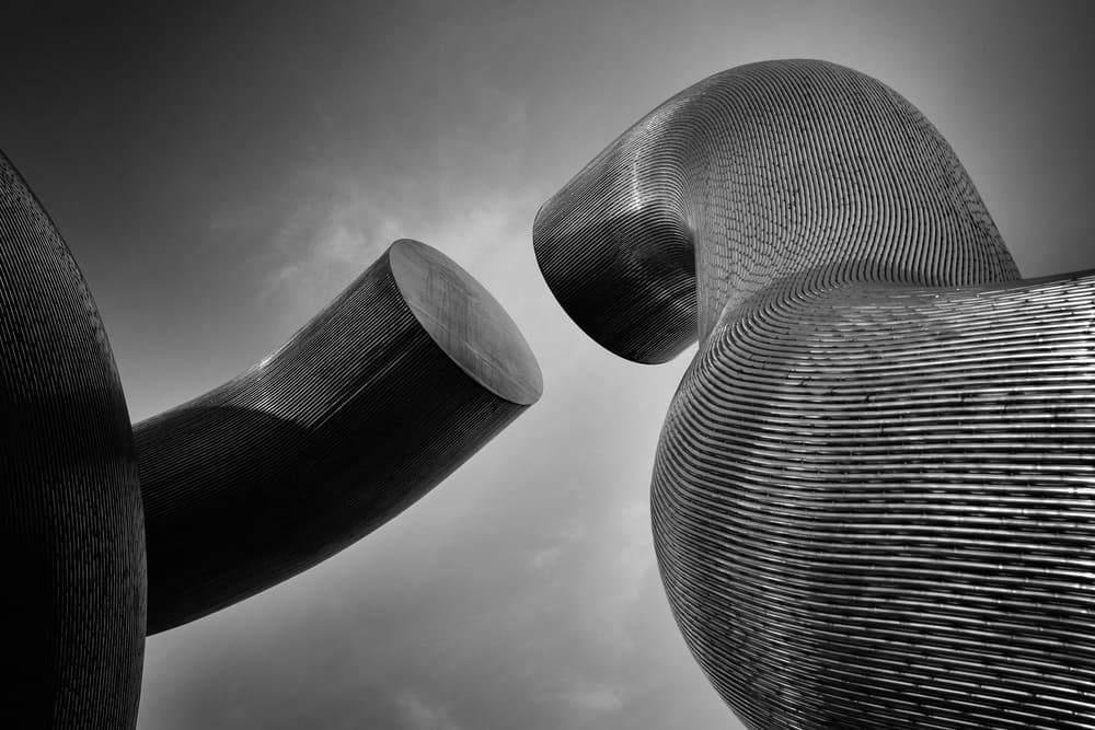 Dynamic Metal Curves by Peter Pfeiffer — canvas wall art