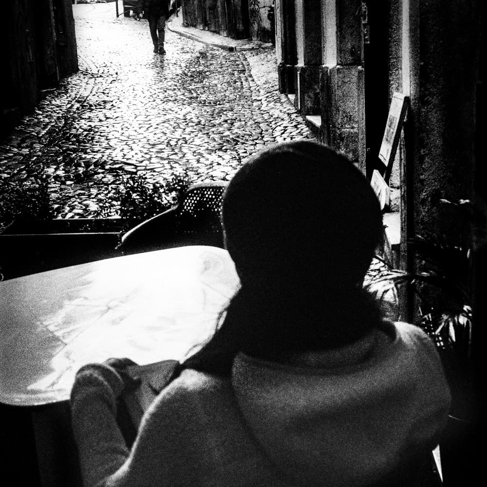 Solitary View Rainy Street by Paulo Abrantes — canvas wall art