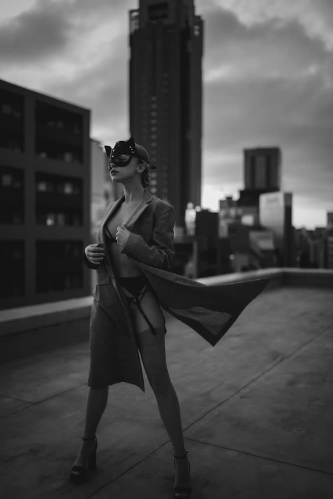 Urban Cat Mask Allure by Jun Ishibashi — canvas wall art