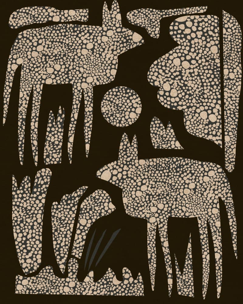 Wild Dotted Animals by Josie George — canvas wall art