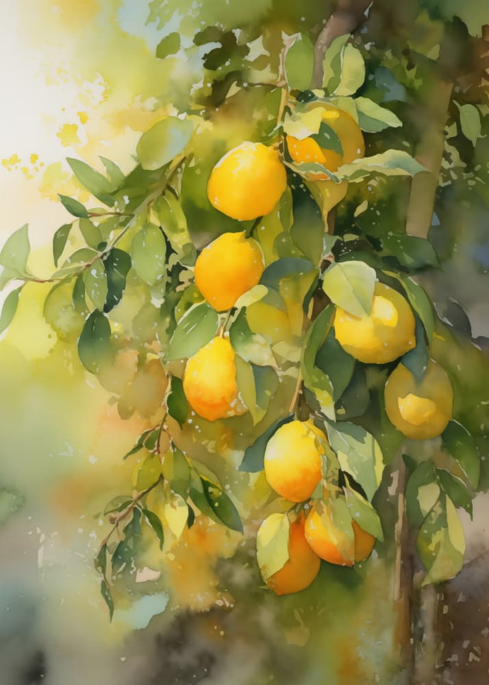 Sunny Lemon Branch by Andreas Magnusson — canvas wall art