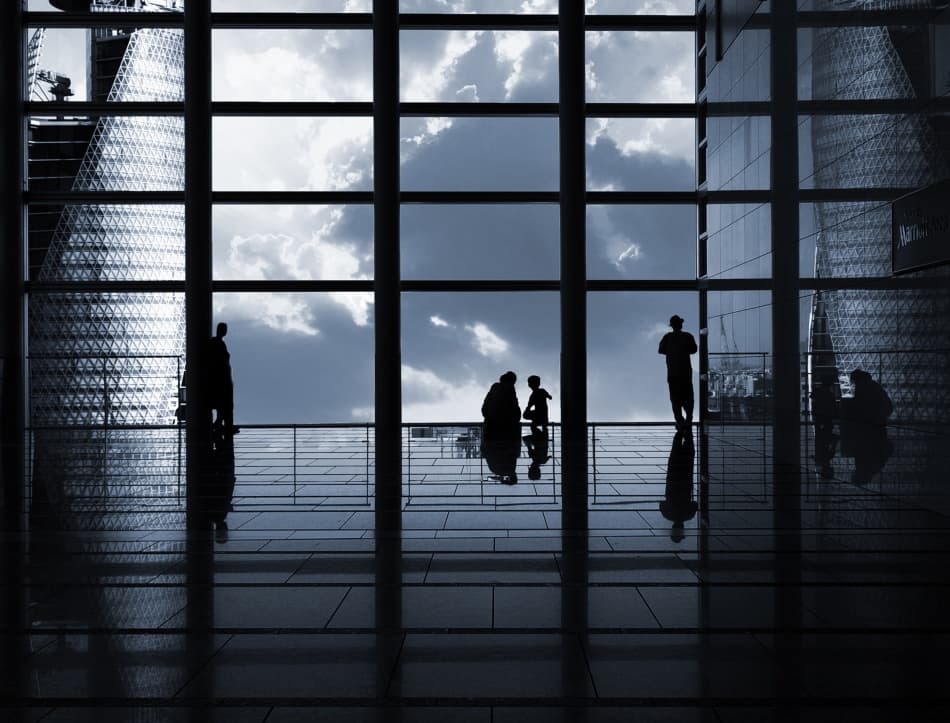 Urban Silhouettes and Sky by Keisuke Ikeda @ blackcoffee — canvas wall art