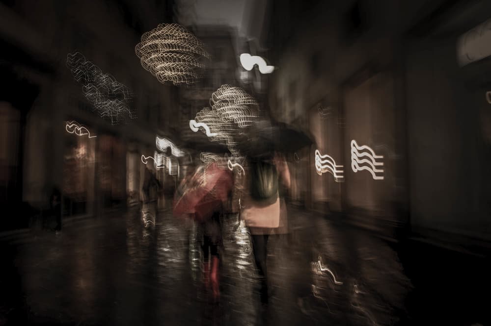 Rainy City Night by Alessandro Traverso — canvas wall art