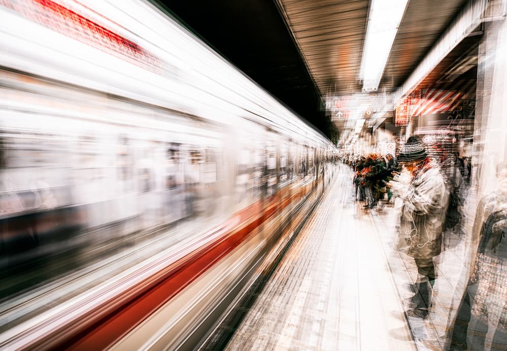 Subway Speed Blur by Carmine Chiriacò — canvas wall art