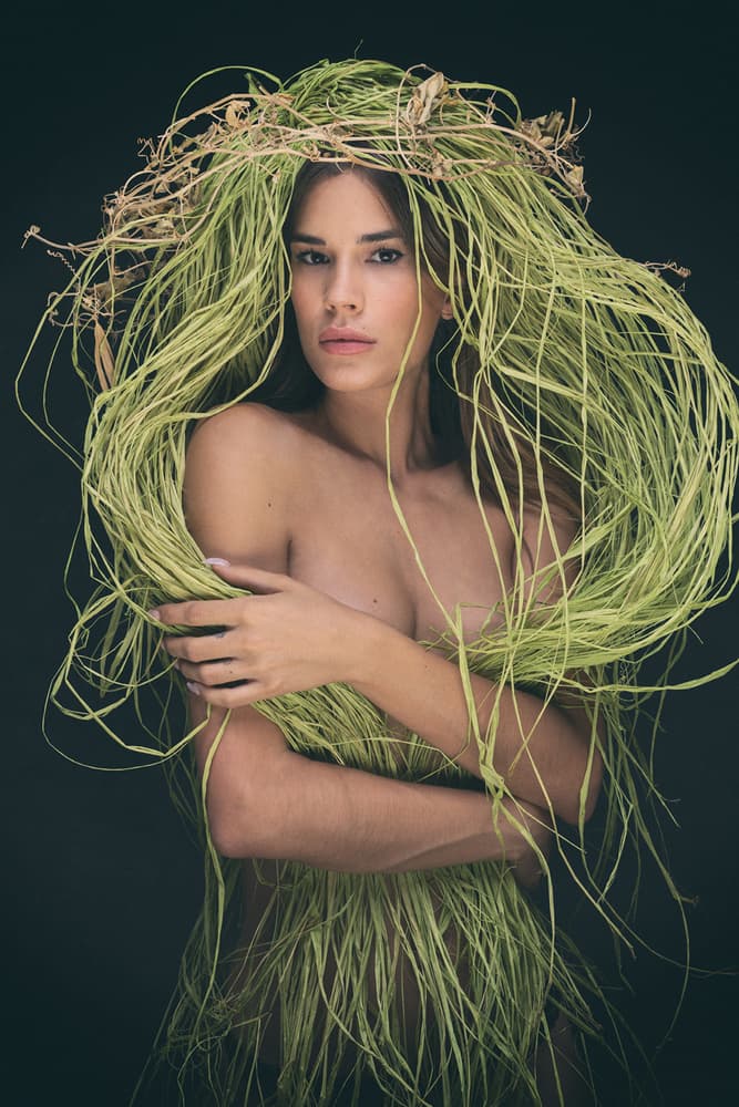 Lorena in green by Joan Gil Raga — canvas wall art