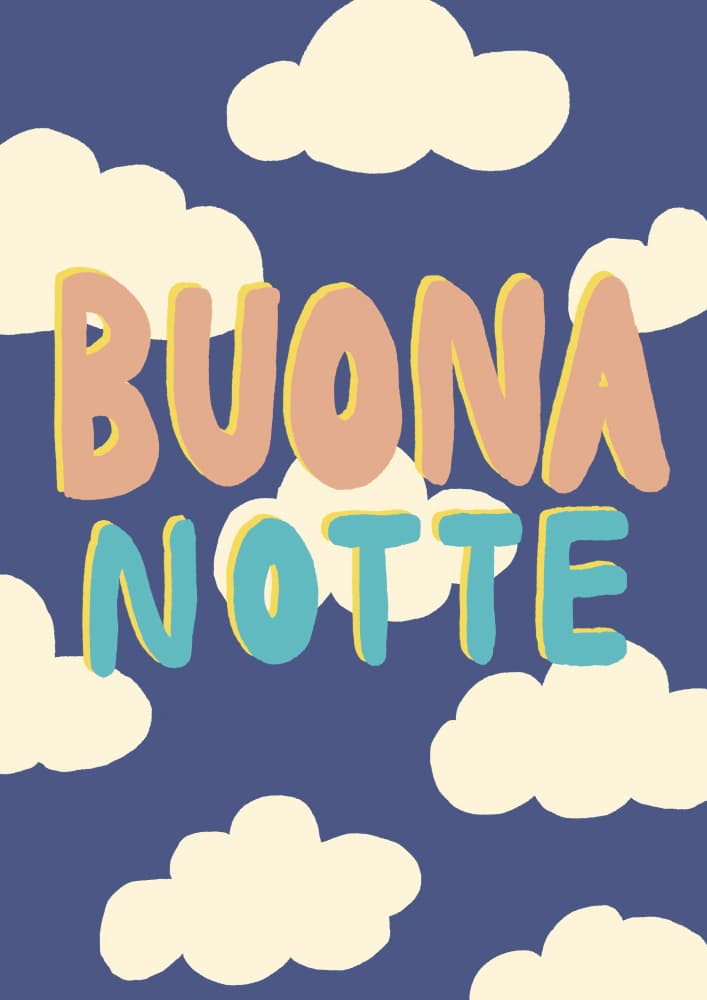 Buona Notte Night Sky by Studio Dolci — canvas wall art
