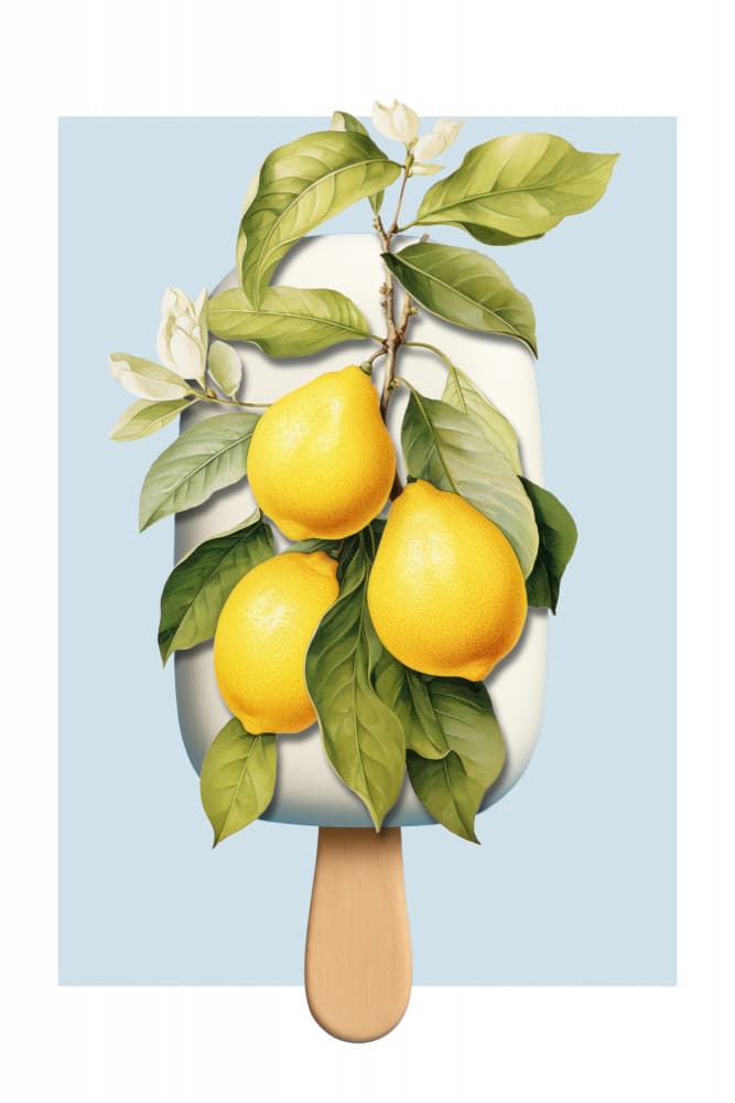 Refreshing Lemon Pop by Marja van den Hurk — canvas wall art