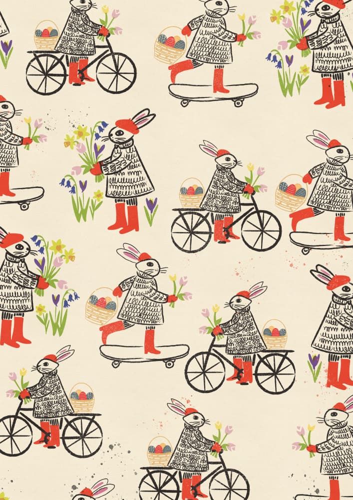 Playful Easter Bunnies by Nicholas — canvas wall art